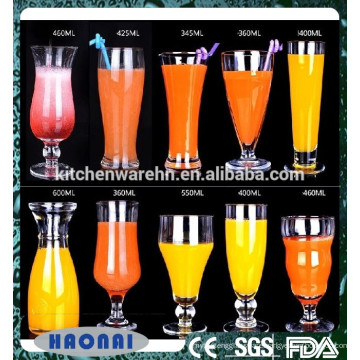 Haonai best quality drinking glass, beverage glass tumbler